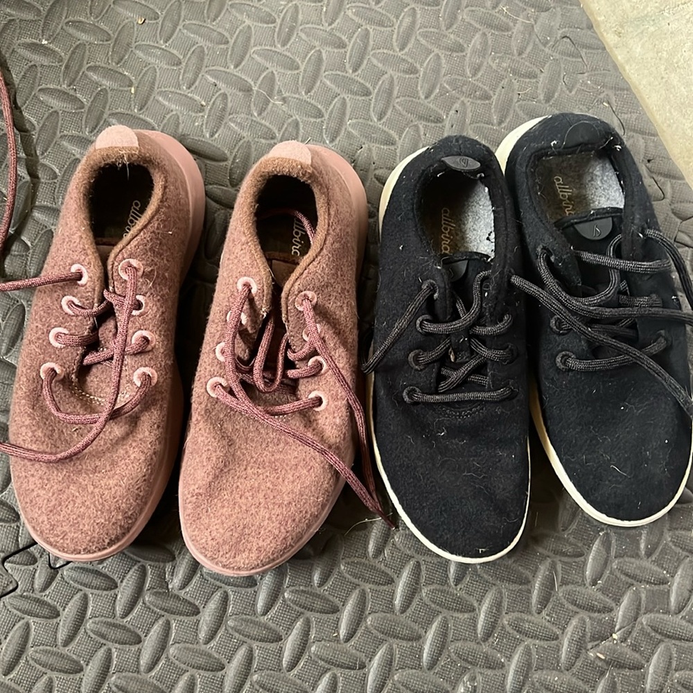 2 pair of All Birds wool sneakers. Womens 8